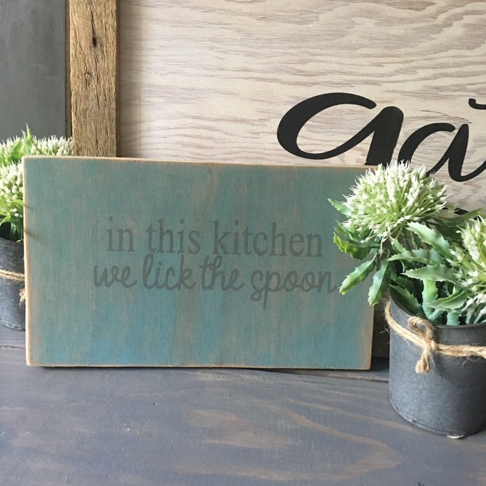 Kitchen sign